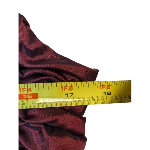 JS Collections Ruched Mermaid Gown With Rhinestone Brooch Red Size 12 - Picture 4 of 7